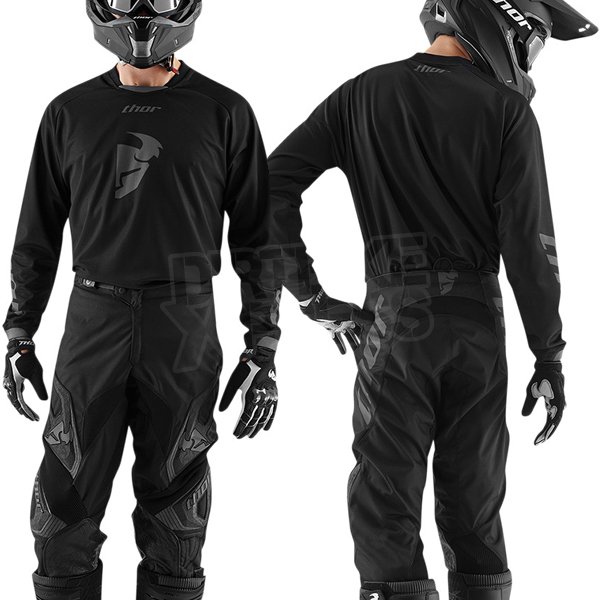 all black motocross gear